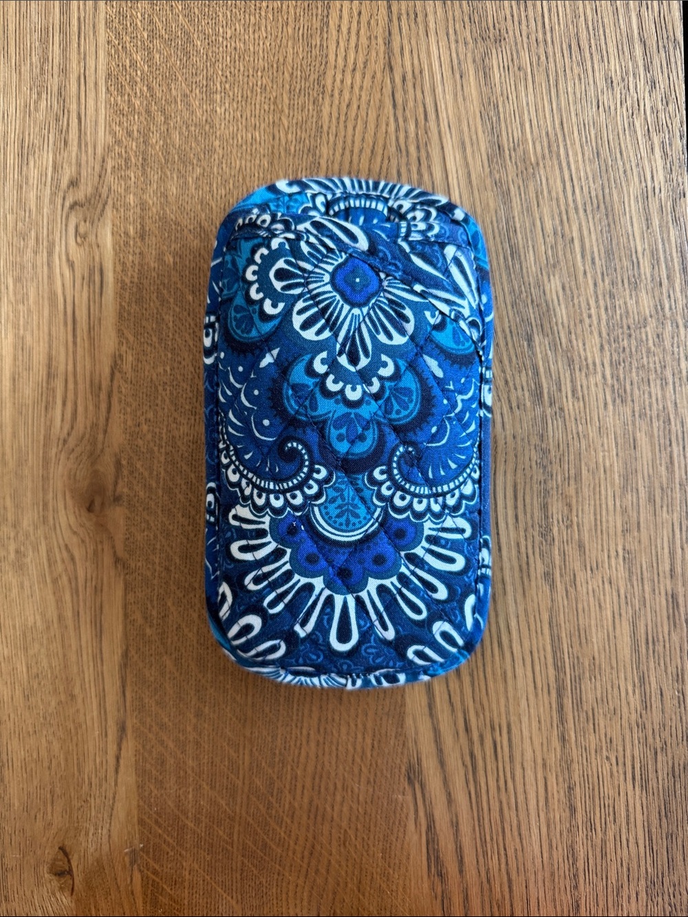 Vera Bradley Blue Paisley Quilted Glasses Case